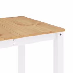 vidaXL Dining Table Kitchen Table Dining Room Table White Solid Wood Pine - Additional view 6