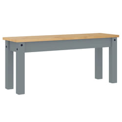 vidaXL Dining Bench Hall Dining Room Seat Kitchen Bench Grey Solid Wood Pine