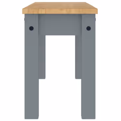 vidaXL Dining Bench Hall Dining Room Seat Kitchen Bench Grey Solid Wood Pine - Additional view 4