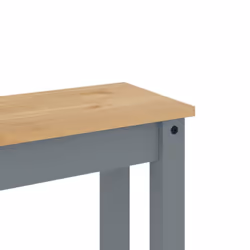 vidaXL Dining Bench Hall Dining Room Seat Kitchen Bench Grey Solid Wood Pine - Additional view 6