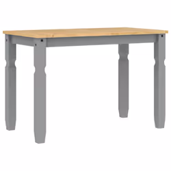 vidaXL Dining Table Dining Room Kitchen Dinner Table Grey Solid Wood Pine