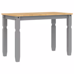vidaXL Dining Table Dining Room Kitchen Dinner Table Grey Solid Wood Pine - Additional view 5