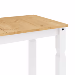 vidaXL Dining Table Kitchen Table Dining Room Table White Solid Wood Pine - Additional view 6