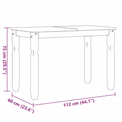 vidaXL Dining Table Kitchen Table Dining Room Table White Solid Wood Pine - Additional view 7