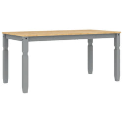 vidaXL Dining Table Dining Room Kitchen Dinner Table Grey Solid Wood Pine