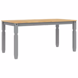 vidaXL Dining Table Dining Room Kitchen Dinner Table Grey Solid Wood Pine - Additional view 5