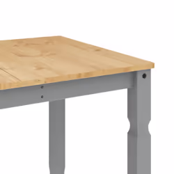 vidaXL Dining Table Dining Room Kitchen Dinner Table Grey Solid Wood Pine - Additional view 6