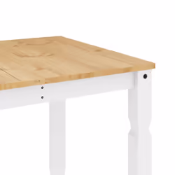 vidaXL Dining Table Kitchen Table Dining Room Table White Solid Wood Pine - Additional view 6