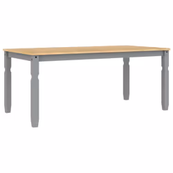 vidaXL Dining Table Dining Room Kitchen Dinner Table Grey Solid Wood Pine - Additional view 5