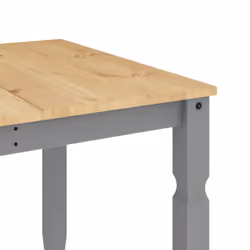 vidaXL Dining Table Dining Room Kitchen Dinner Table Grey Solid Wood Pine - Additional view 6