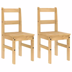 vidaXL Dining Chairs Kitchen Chair Dining Room Chair 2 pcs Solid Wood Pine