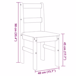 vidaXL Dining Chairs Kitchen Chair Dining Room Chair 2 pcs Solid Wood Pine