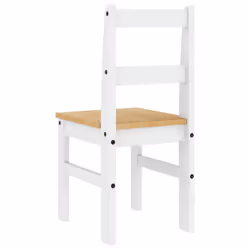 vidaXL Dining Chairs Dining Room Kitchen Chair 2 pcs White Solid Wood Pine - Additional view 6