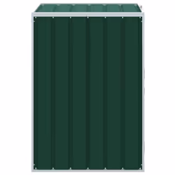 vidaXL Wheelie Bin Storage for Single Bin Garden Store Trash Cover Green Steel - Additional view 5