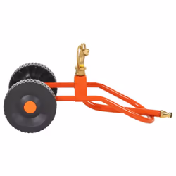 vidaXL Wheeled Sprinkler Sled with Rotatable Head Garden Sprinkler Red Steel