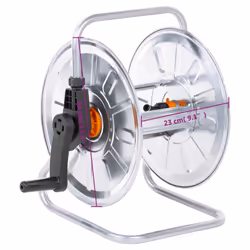 vidaXL Hose Reel Wall Mounted for 50 m 1/2" Hose Garden Hose Storage Steel