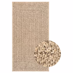vidaXL Rug Floor Carpet for Indoor and Outdoor Door Mat Kitchen Rug Jute Look - rectangular, 60 x 110 cm