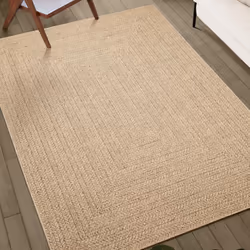 vidaXL Rug Floor Carpet for Indoor and Outdoor Door Mat Kitchen Rug Jute Look - rectangular, 60 x 110 cm