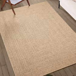 vidaXL Rug Floor Carpet for Indoor and Outdoor Door Mat Kitchen Rug Jute Look - rectangular, 120 x 120 cm - Additional view 2