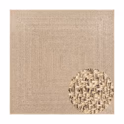 vidaXL Rug Floor Carpet for Indoor and Outdoor Door Mat Kitchen Rug Jute Look - rectangular, 200 x 200 cm
