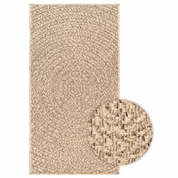 vidaXL Rug Floor Carpet for Indoor and Outdoor Door Mat Kitchen Rug Jute Look - round, 60 x 110 cm