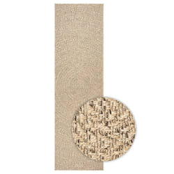vidaXL Rug Floor Carpet for Indoor and Outdoor Door Mat Kitchen Rug Jute Look - round, 80 x 250 cm