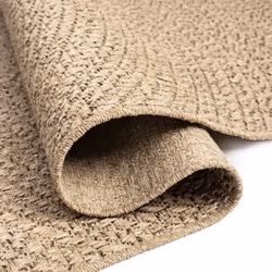 vidaXL Rug Floor Carpet for Indoor and Outdoor Door Mat Kitchen Rug Jute Look - round, 200 x 200 cm - Additional view 4
