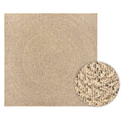 vidaXL Rug Floor Carpet for Indoor and Outdoor Door Mat Kitchen Rug Jute Look - round, 240 x 240 cm