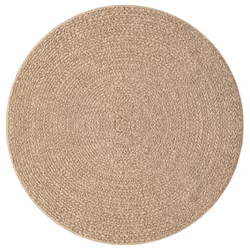 vidaXL Rug Floor Carpet for Indoor and Outdoor Door Mat Kitchen Rug Jute Look - round, 200 cm - Additional view 2
