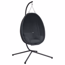 vidaXL Hanging Egg Chair with Stand Hammock Chair Anthracite Fabric and Steel