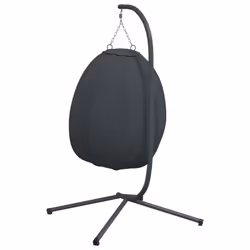 vidaXL Hanging Egg Chair with Stand Hammock Chair Anthracite Fabric and Steel - Additional view 5