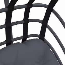 vidaXL Hanging Egg Chair with Stand Garden Swing Egg Chair Anthracite Steel - Additional view 6