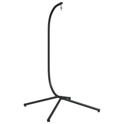 vidaXL Hanging Egg Chair Stand Swing Hammock Chair Frame C Stand Black Steel