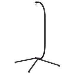 vidaXL Hanging Egg Chair Stand Swing Hammock Chair Frame C Stand Black Steel - Additional view 4