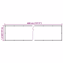 vidaXL Balcony Privacy Screen Outdoor Privacy Net Anthracite 400x75 cm PVC - Additional view 4