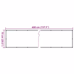 vidaXL Balcony Privacy Screen Outdoor Screen Privacy Net Grey 400x75 cm PVC - Additional view 4