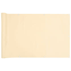 vidaXL Balcony Privacy Screen Outdoor Screen Privacy Net Cream 1000x75 cm PVC