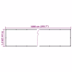 vidaXL Balcony Privacy Screen Outdoor Screen Privacy Net Cream 1000x75 cm PVC