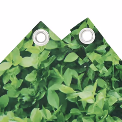 vidaXL Balcony Privacy Screen Fence Roll Net Plant Look Green 500x75 cm PVC