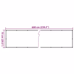 vidaXL Balcony Privacy Screen Fence Roll Net Plant Look Green 600x75 cm PVC