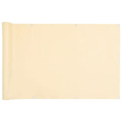 vidaXL Garden Privacy Screen Fence Screen Balcony Screen Ledge Stone Look PVC - cream, 400 x 90 cm