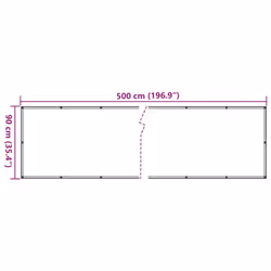 vidaXL Garden Privacy Screen Fence Screen Balcony Screen Ledge Stone Look PVC - cream, 500 x 90 cm - Additional view 4
