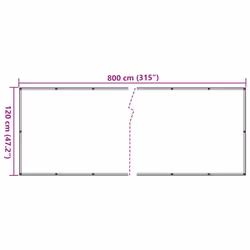 vidaXL Balcony Privacy Screen Outdoor Screen Privacy Net White 800x120 cm PVC