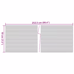 vidaXL Garden Privacy Screens Balcony Screen 10 pcs Light Grey 252.5x19 cm PVC - Additional view 6