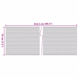 vidaXL Garden Privacy Screens Balcony Screen 10 pcs Stone Grey 252.5x19 cm PVC