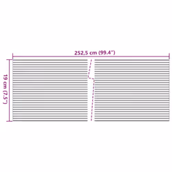 vidaXL Garden Privacy Screens Deck Balcony Screen 10 pcs Grey 252.5x19 cm PVC - Additional view 5