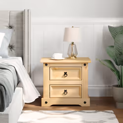 vidaXL Bedside Cabinet Nightstand Bed Side Table Bed Cabinet Solid Wood Pine
