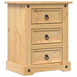 vidaXL Bedside Cabinet Nightstand Bed Side Table Bed Cabinet Solid Wood Pine