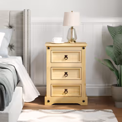 vidaXL Bedside Cabinet Nightstand Bed Side Table Bed Cabinet Solid Wood Pine