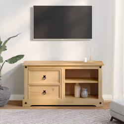 vidaXL TV Cabinet Entertainment Centre TV Stand Media TV Unit Solid Wood Pine